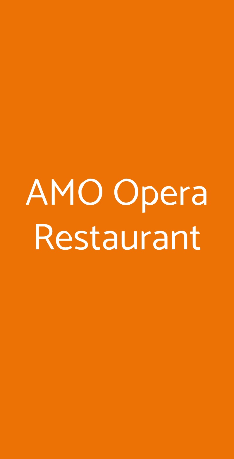 AMO Opera Restaurant Verona menù 1 pagina