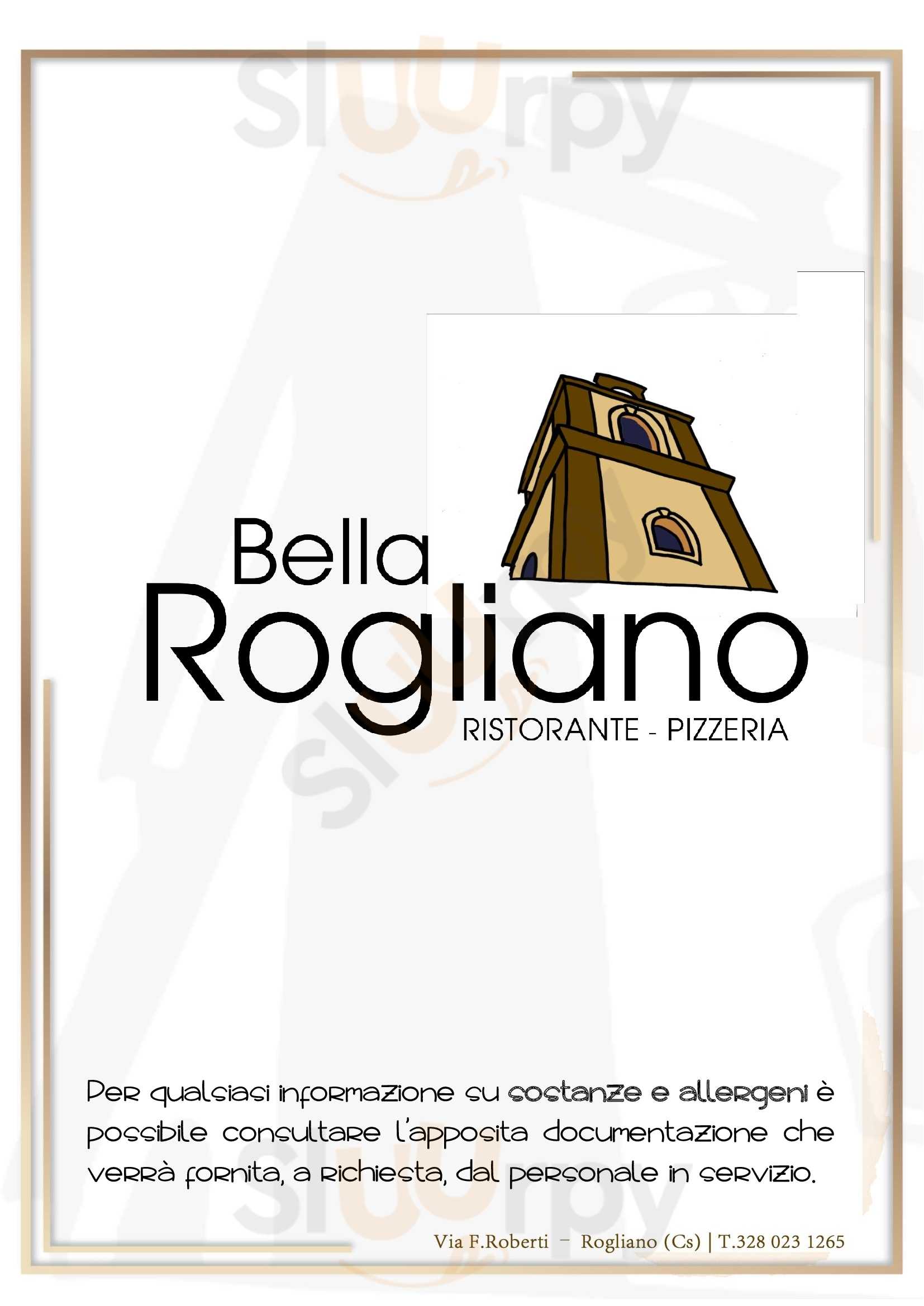 Bella Rogliano Rogliano menù 1 pagina