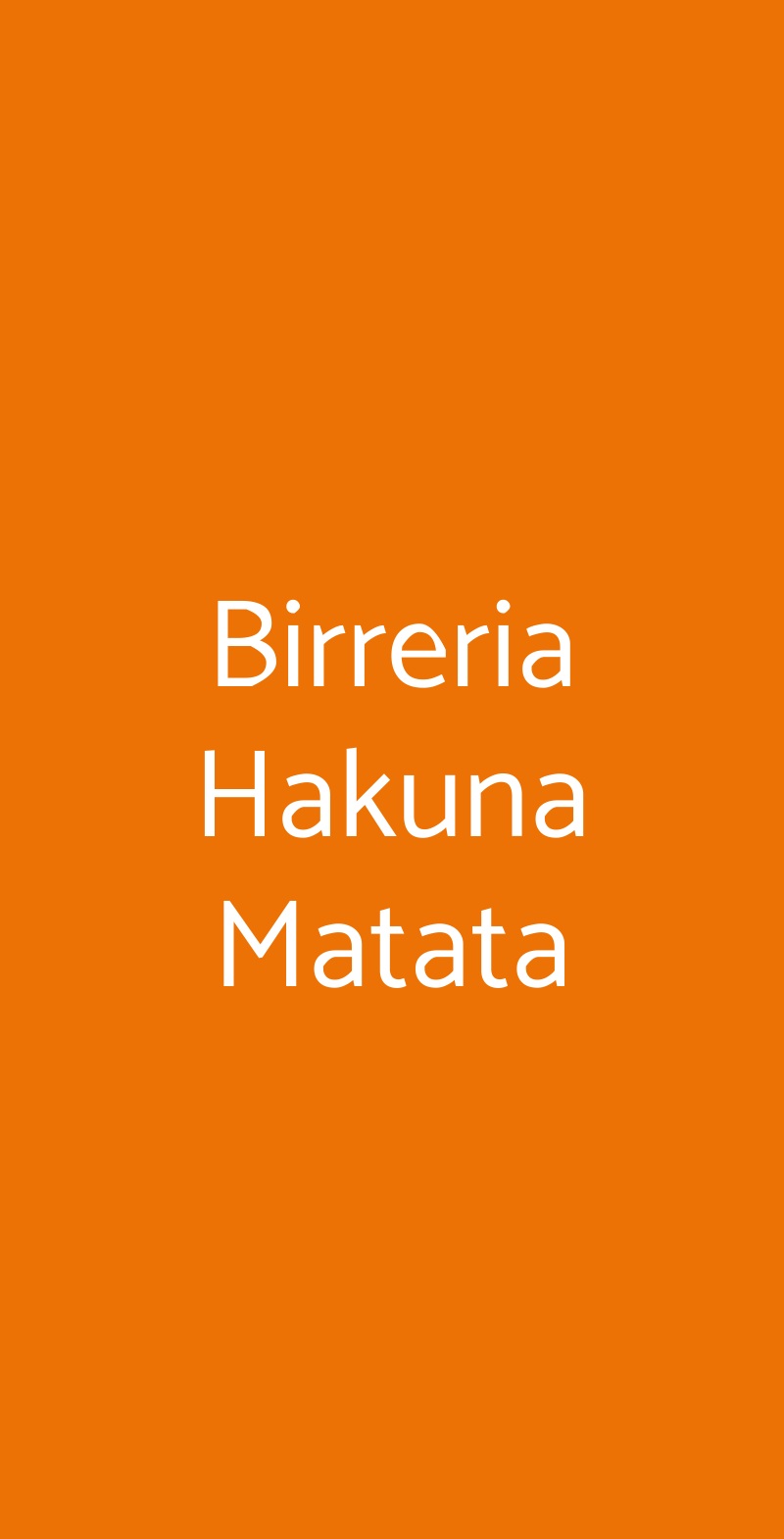 Birreria Hakuna Matata Cerea menù 1 pagina