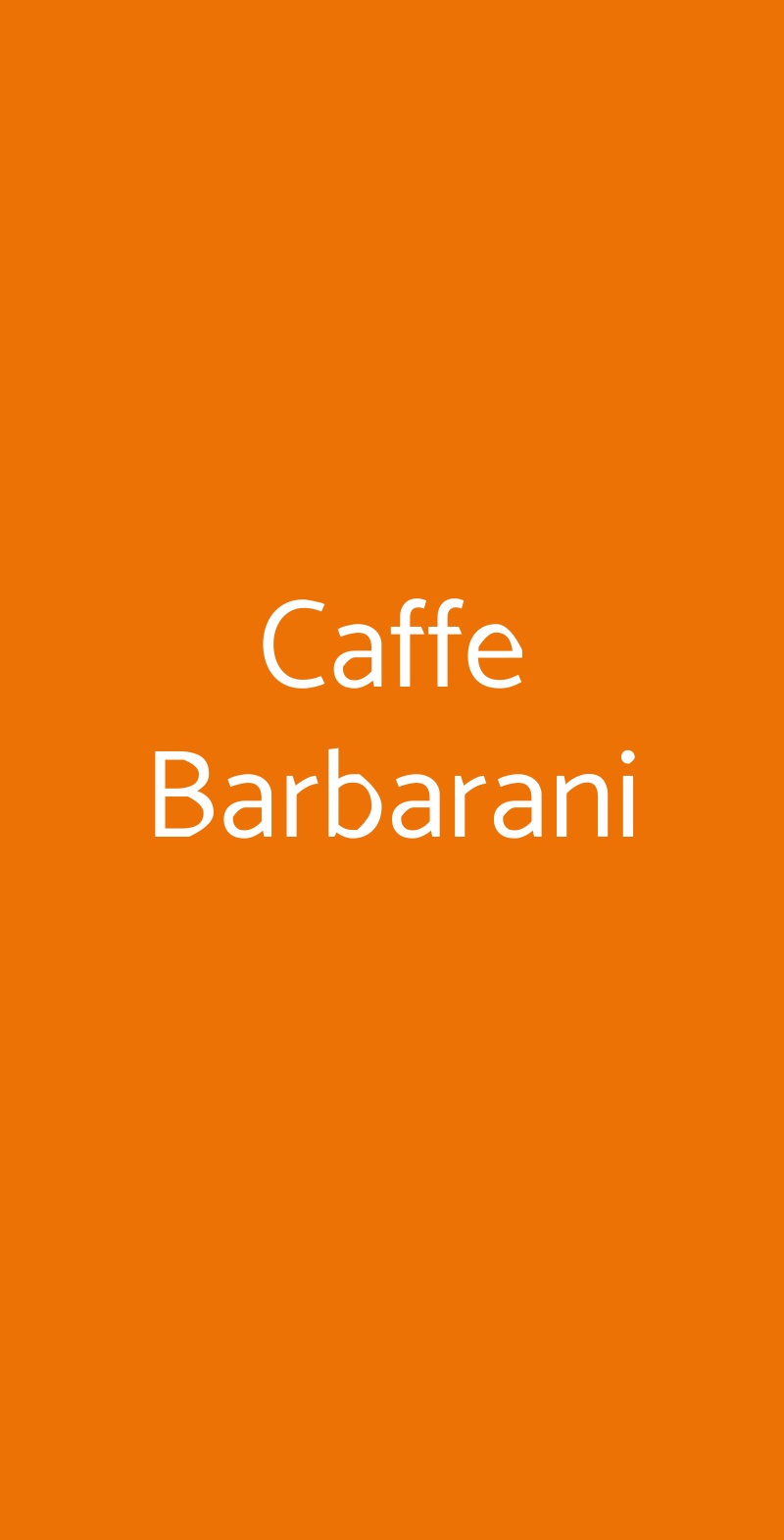 Caffe Barbarani Verona menù 1 pagina