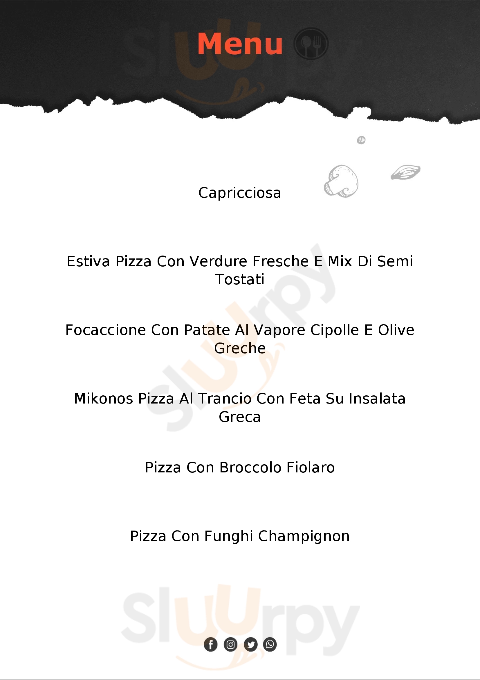 Al semaforo Pizza&Torta Livorno menù 1 pagina