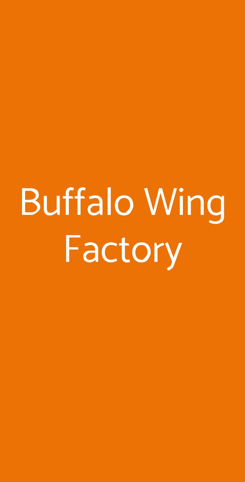 Buffalo Wing Factory Piombino menù 1 pagina