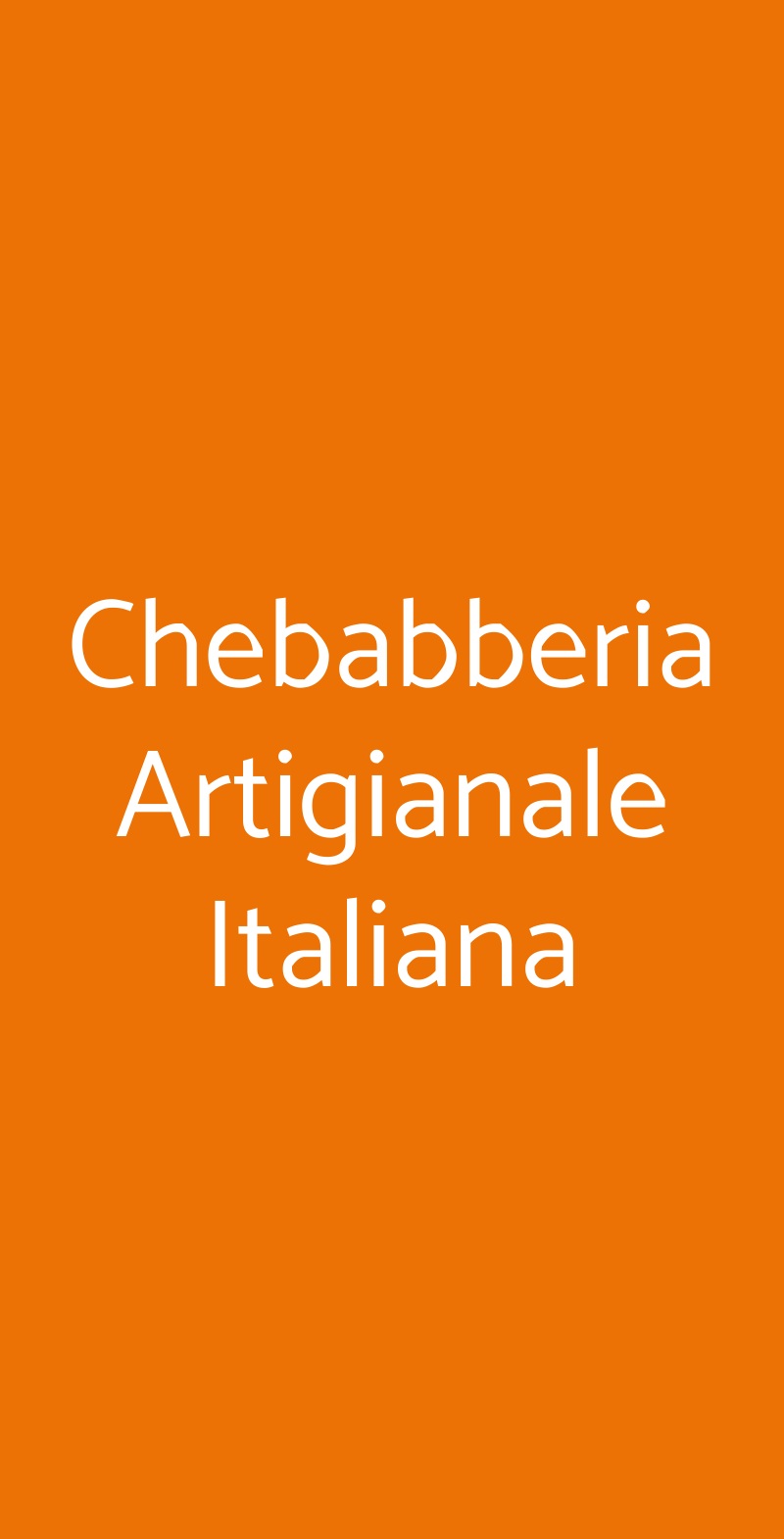 Chebabberia Artigianale Italiana Livorno menù 1 pagina