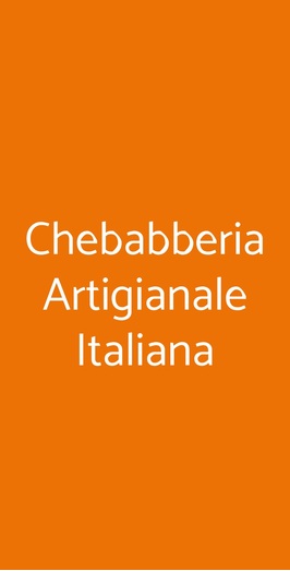 Chebabberia Artigianale Italiana, Livorno