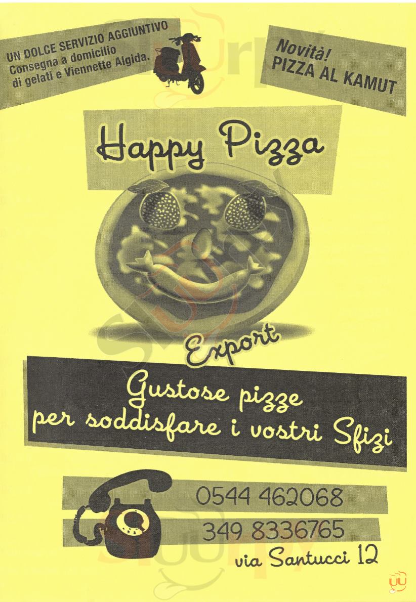 HAPPY PIZZA Ravenna menù 1 pagina