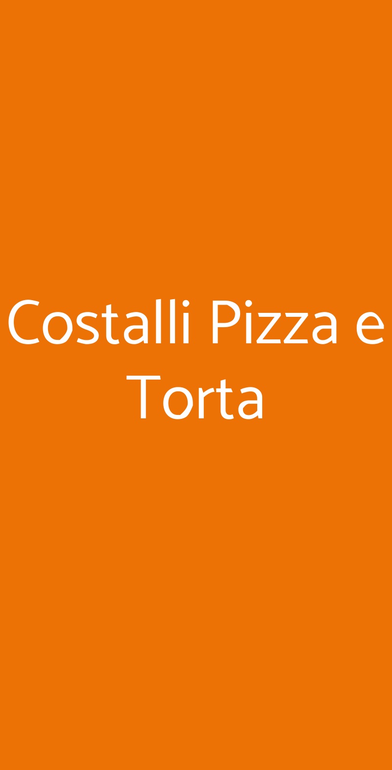 Costalli Pizza e Torta Livorno menù 1 pagina