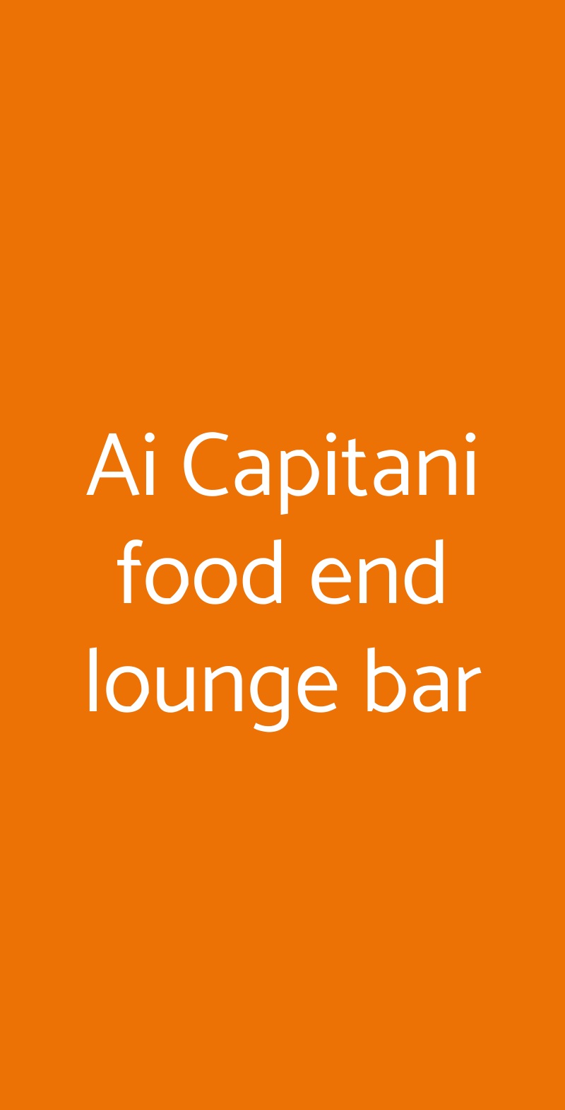 Ai Capitani food end lounge bar Peschiera del Garda menù 1 pagina