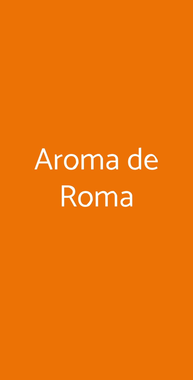 Aroma de Roma Bologna menù 1 pagina