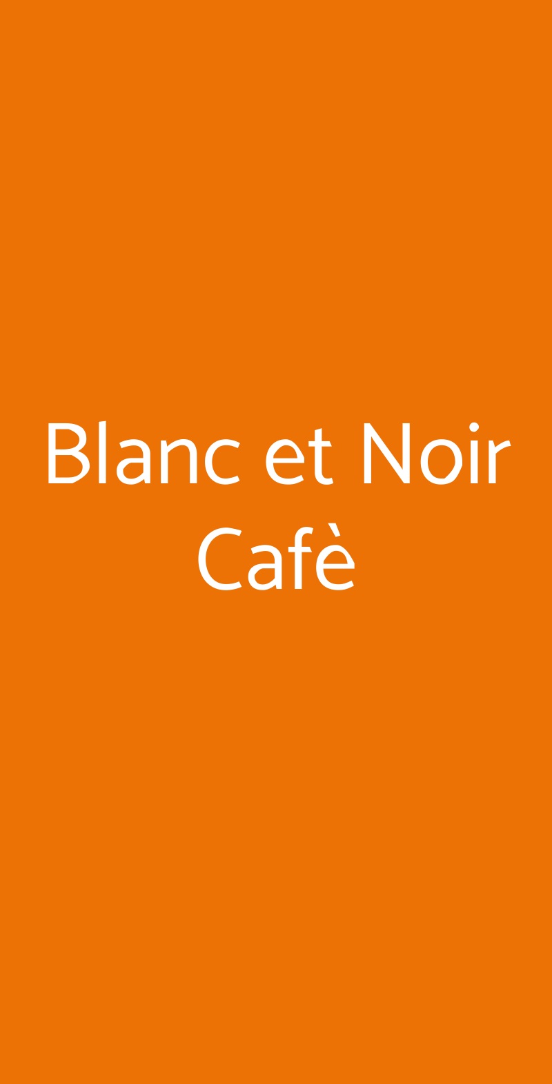 Blanc et Noir Cafè Livorno menù 1 pagina