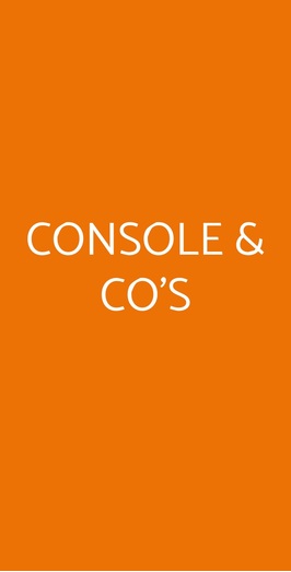 Console & Co's, Bologna
