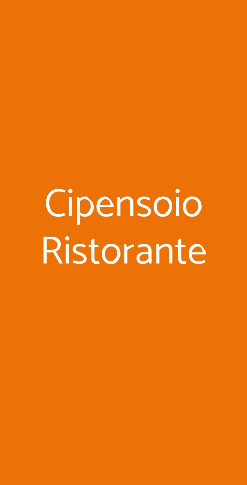 Cipensoio Ristorante Alto Reno Terme menù 1 pagina