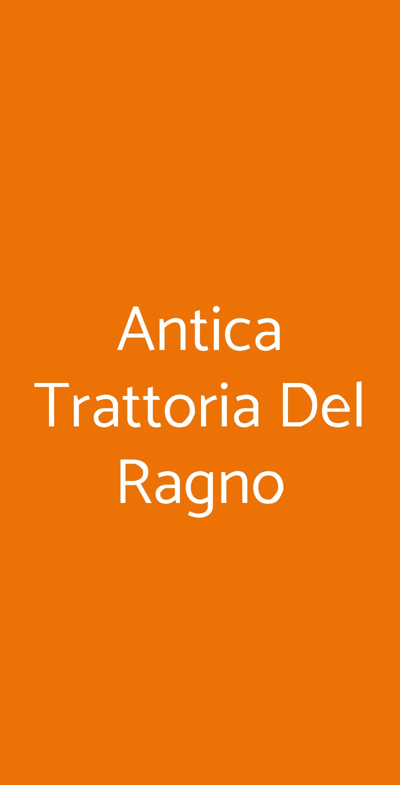 Antica Trattoria Del Ragno Bologna menù 1 pagina