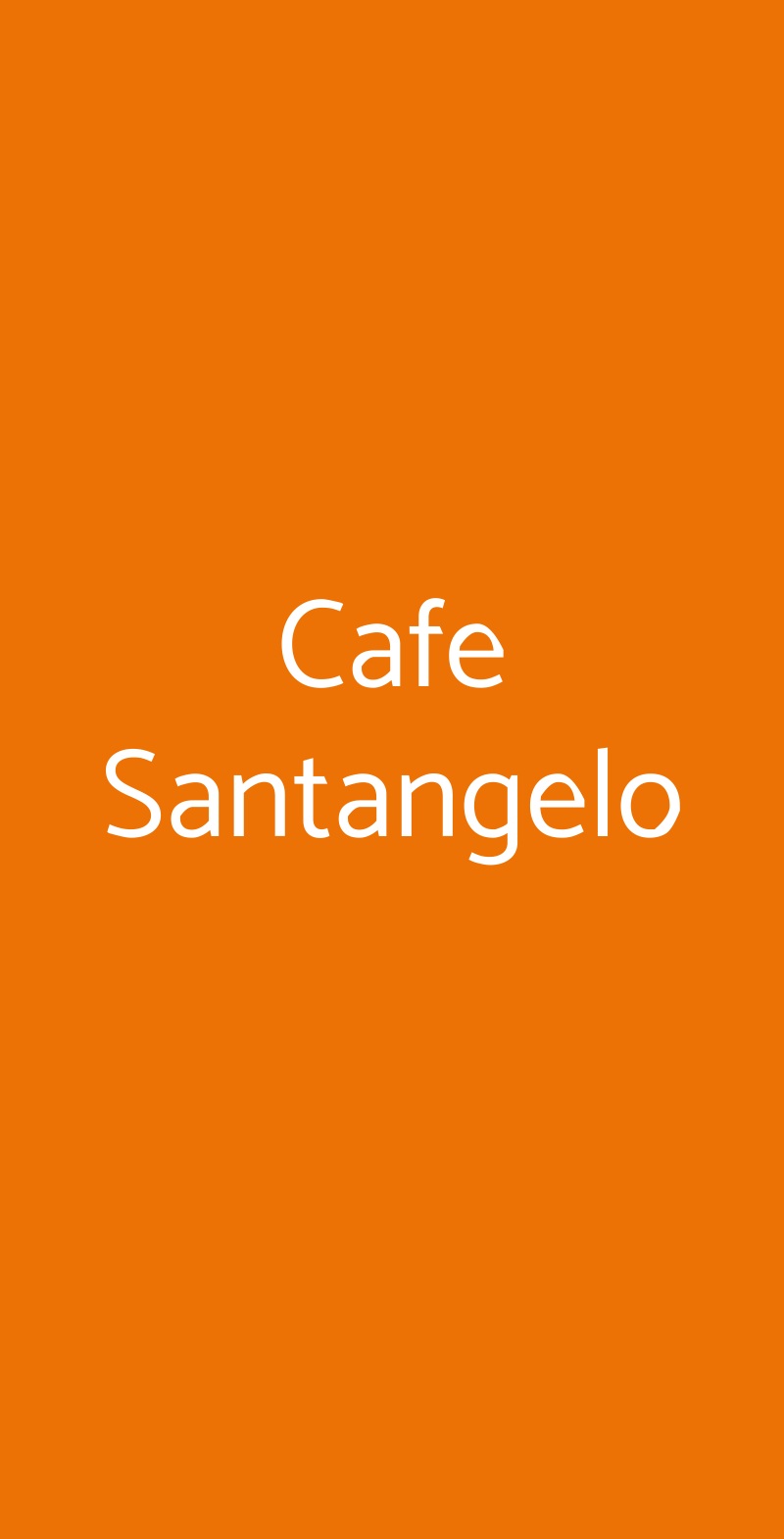 Cafe Santangelo Bologna menù 1 pagina