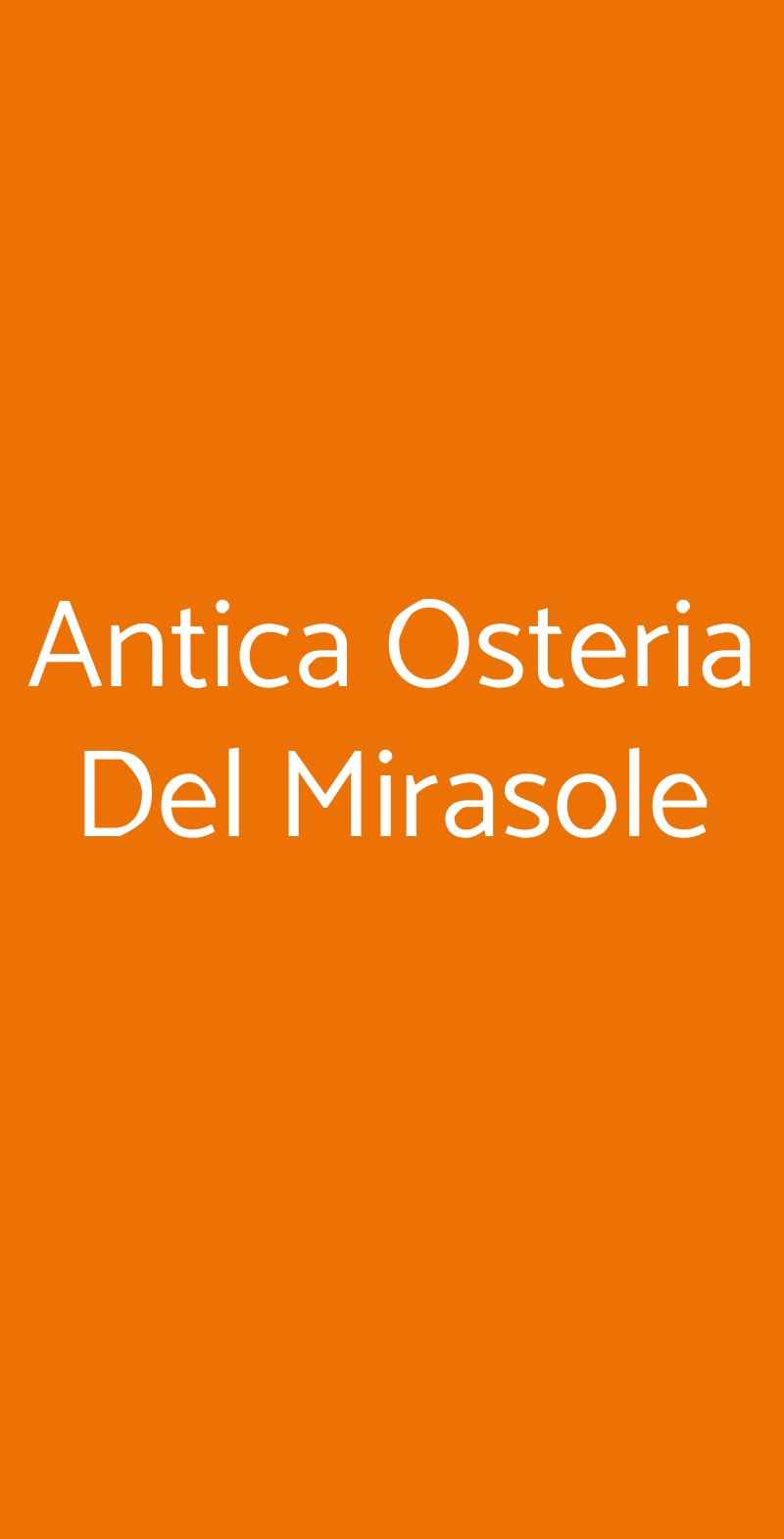 Antica Osteria Del Mirasole San Giovanni in Persiceto menù 1 pagina
