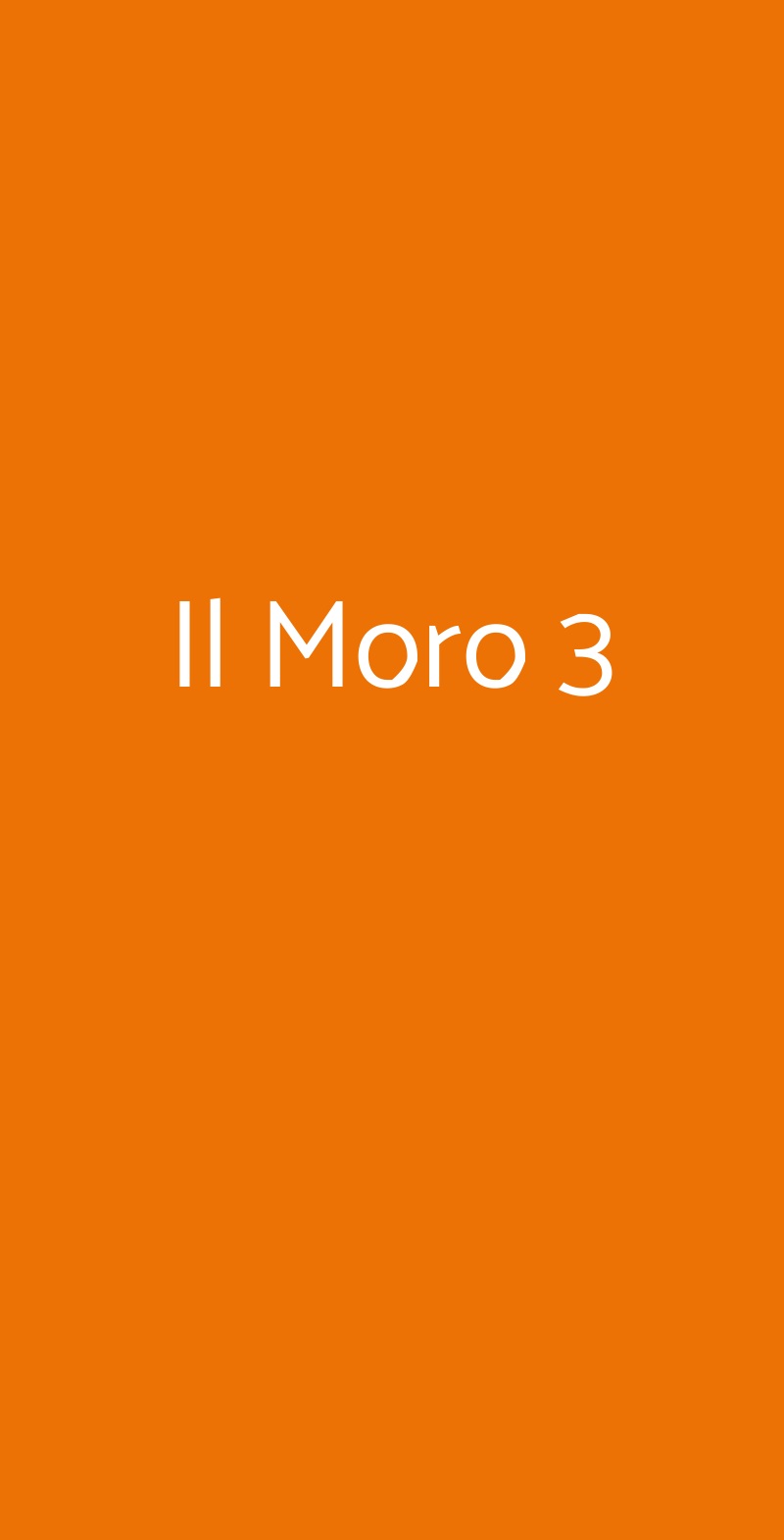 Il Moro 3 Milano menù 1 pagina