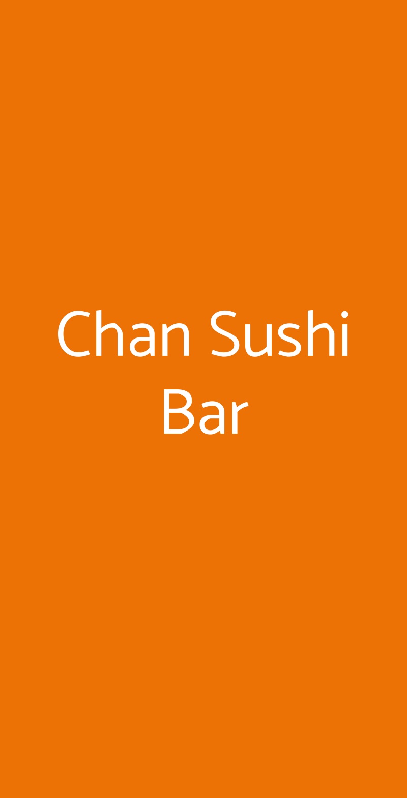Chan Sushi Bar Messina menù 1 pagina