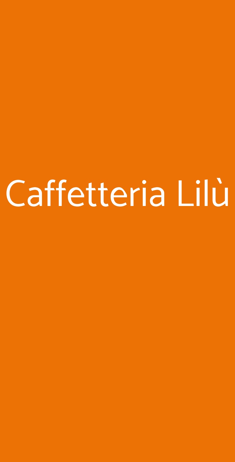 Caffetteria Lilù Bologna menù 1 pagina