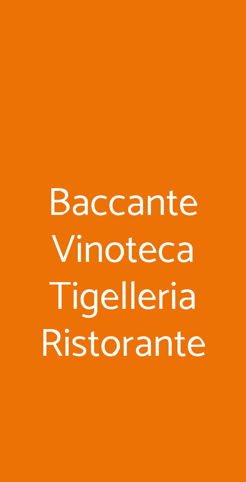 Baccante Vinoteca Tigelleria Ristorante Bologna menù 1 pagina