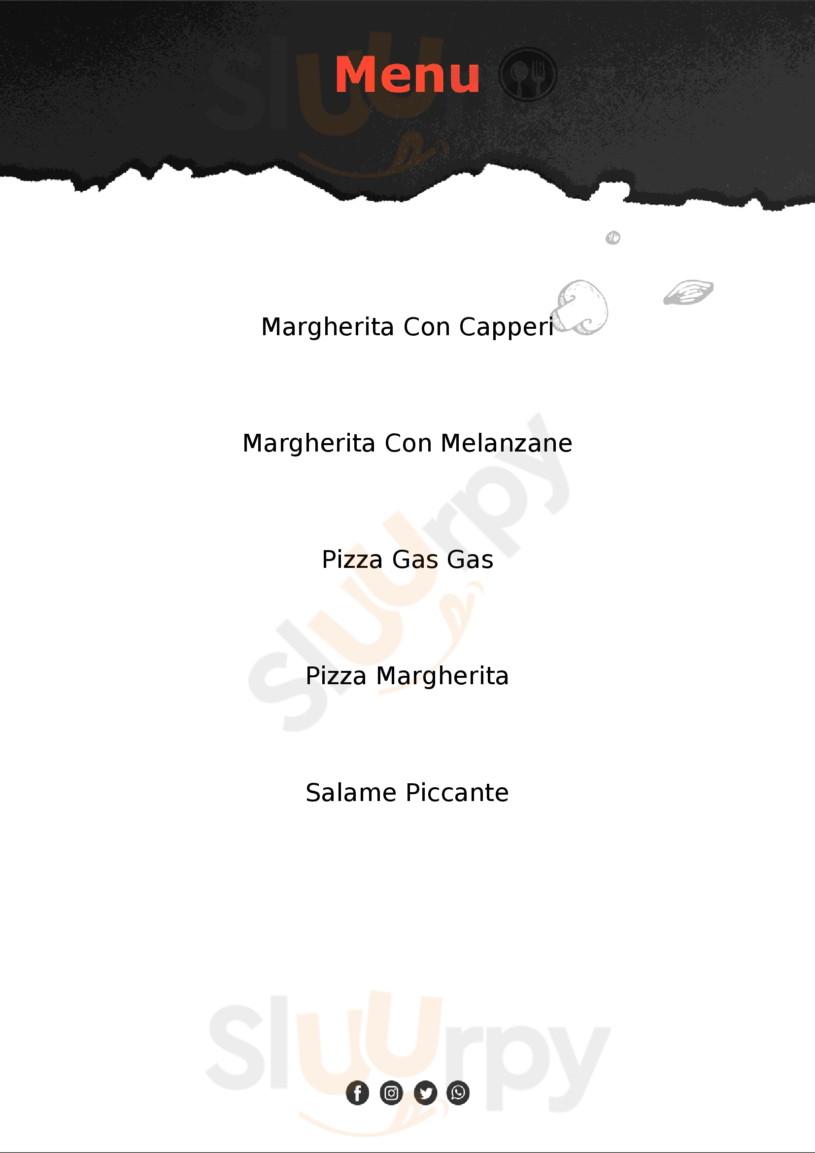 360gradi Pizzeria Imola menù 1 pagina