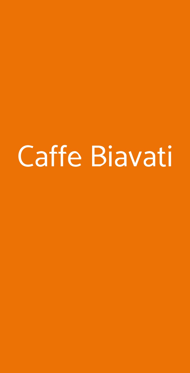 Caffe Biavati Bologna menù 1 pagina
