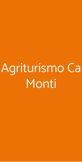 Agriturismo Ca Monti, Fontanelice