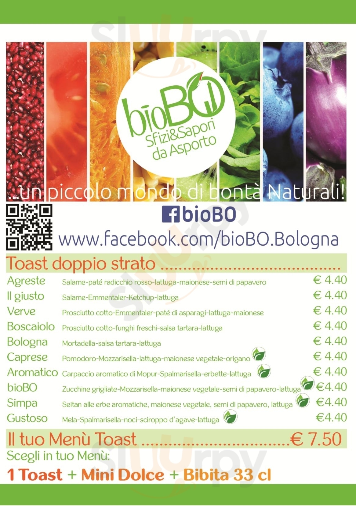 bioBO Bologna menù 1 pagina