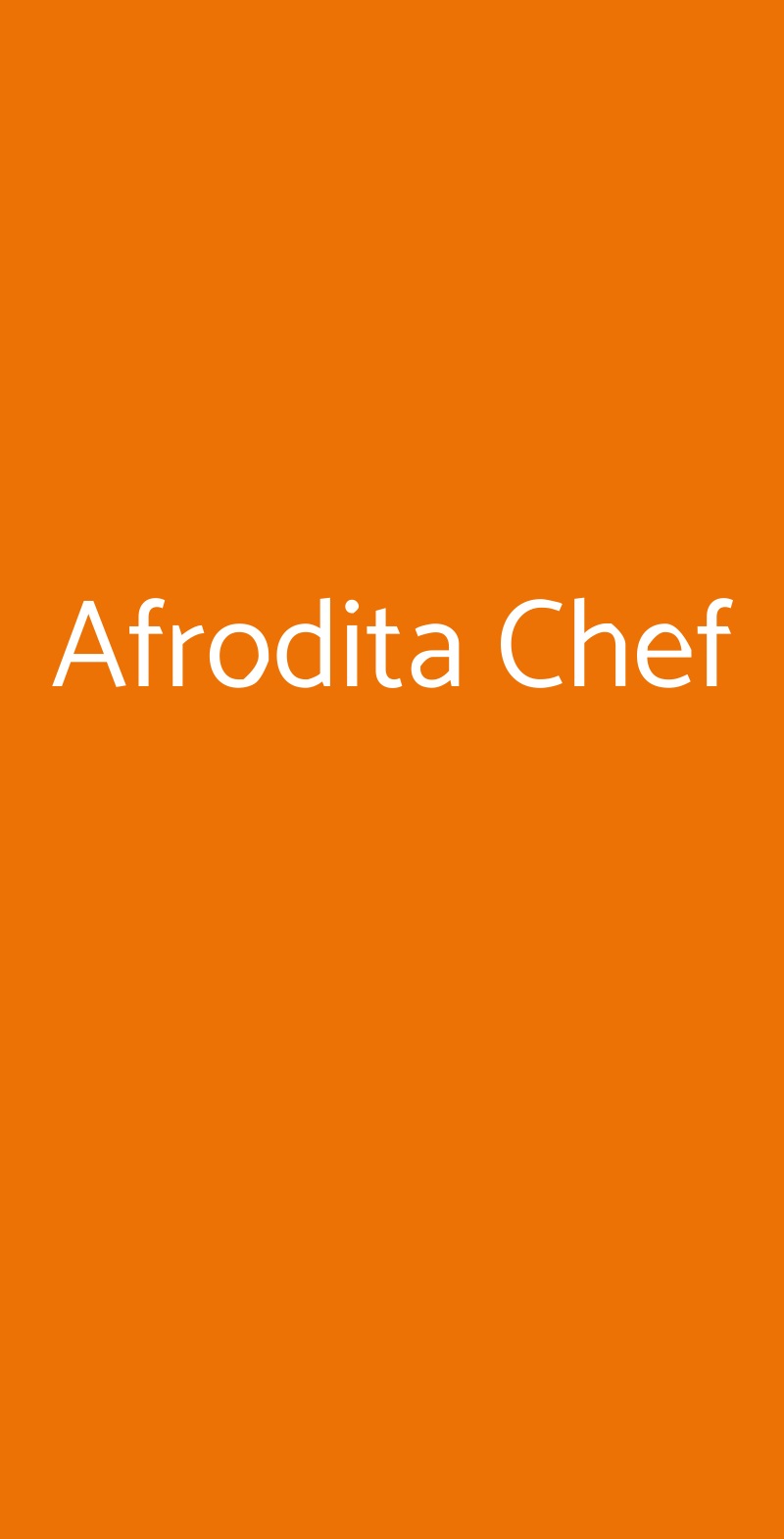 Afrodita Chef Bologna menù 1 pagina