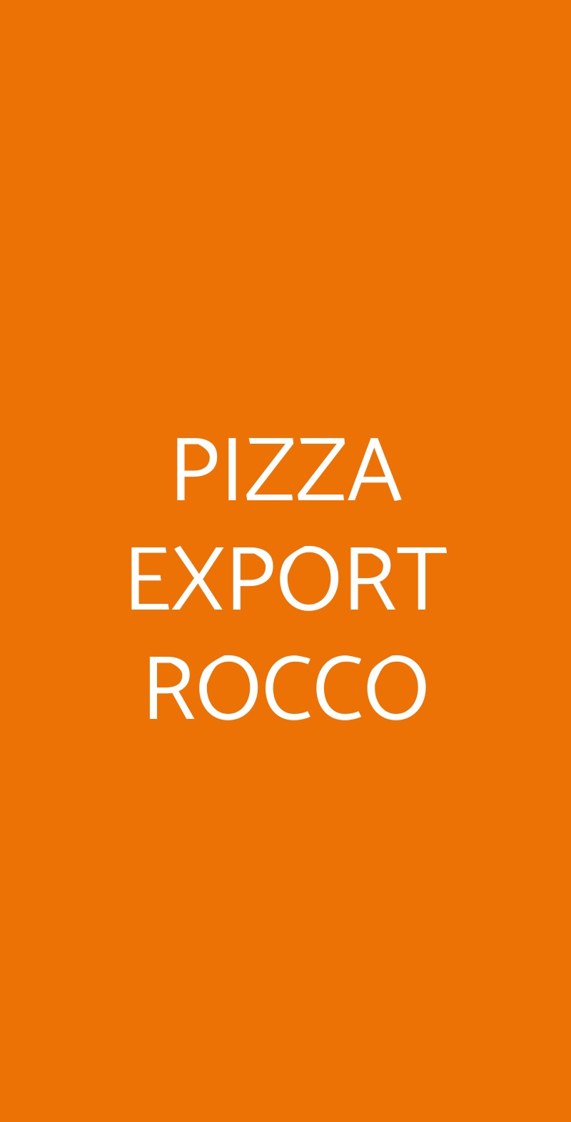 PIZZA EXPORT ROCCO Ravenna menù 1 pagina