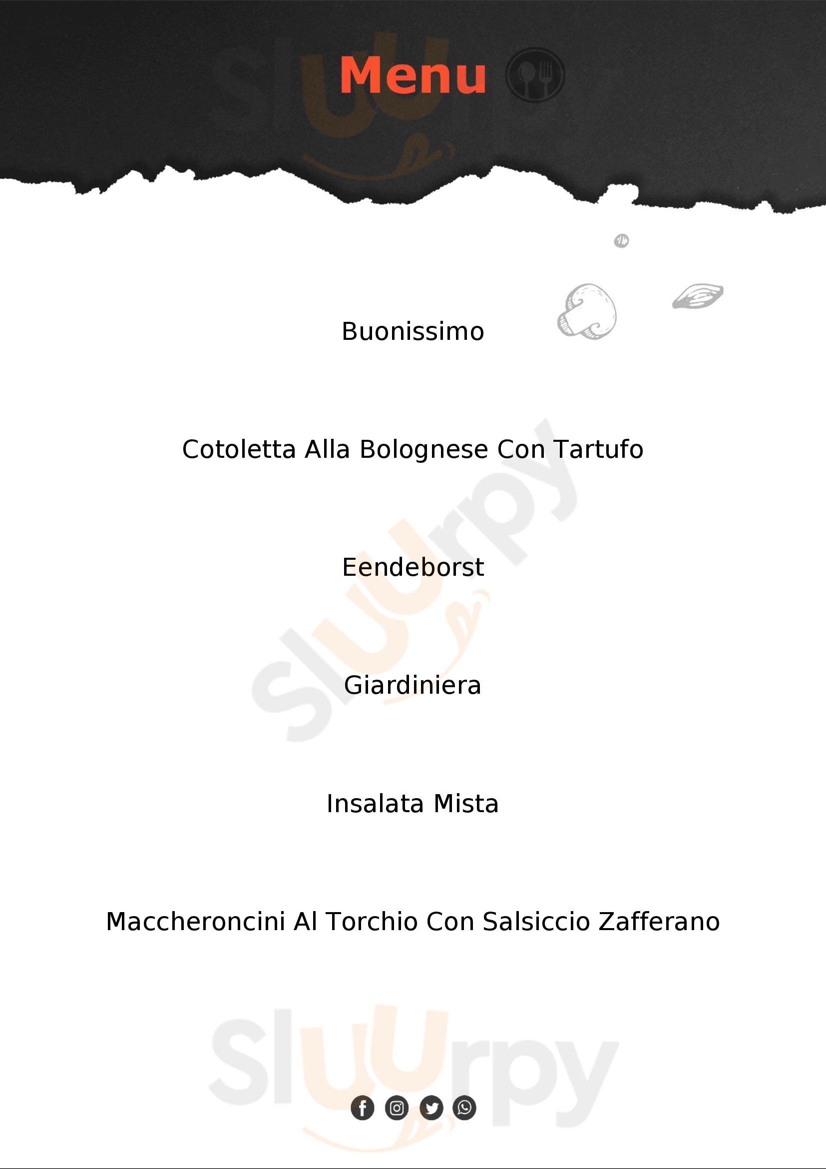Bar Trattoria Mediterraneo Ozzano dell'Emilia menù 1 pagina