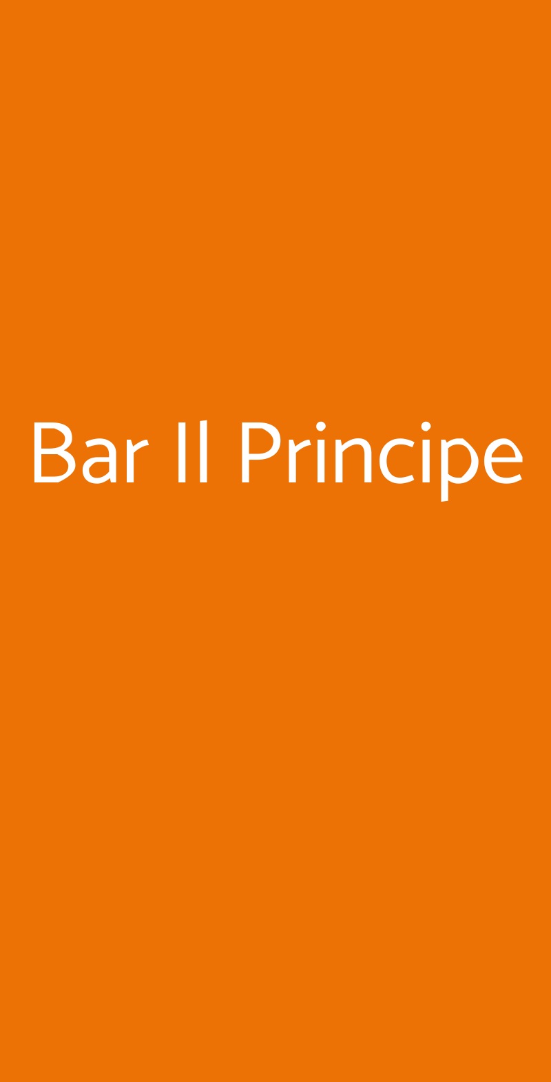 Bar Il Principe Bologna menù 1 pagina