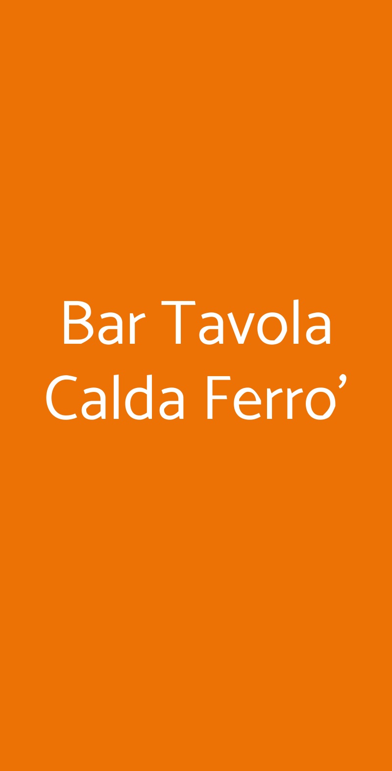 Bar Tavola Calda Ferro' Formia menù 1 pagina