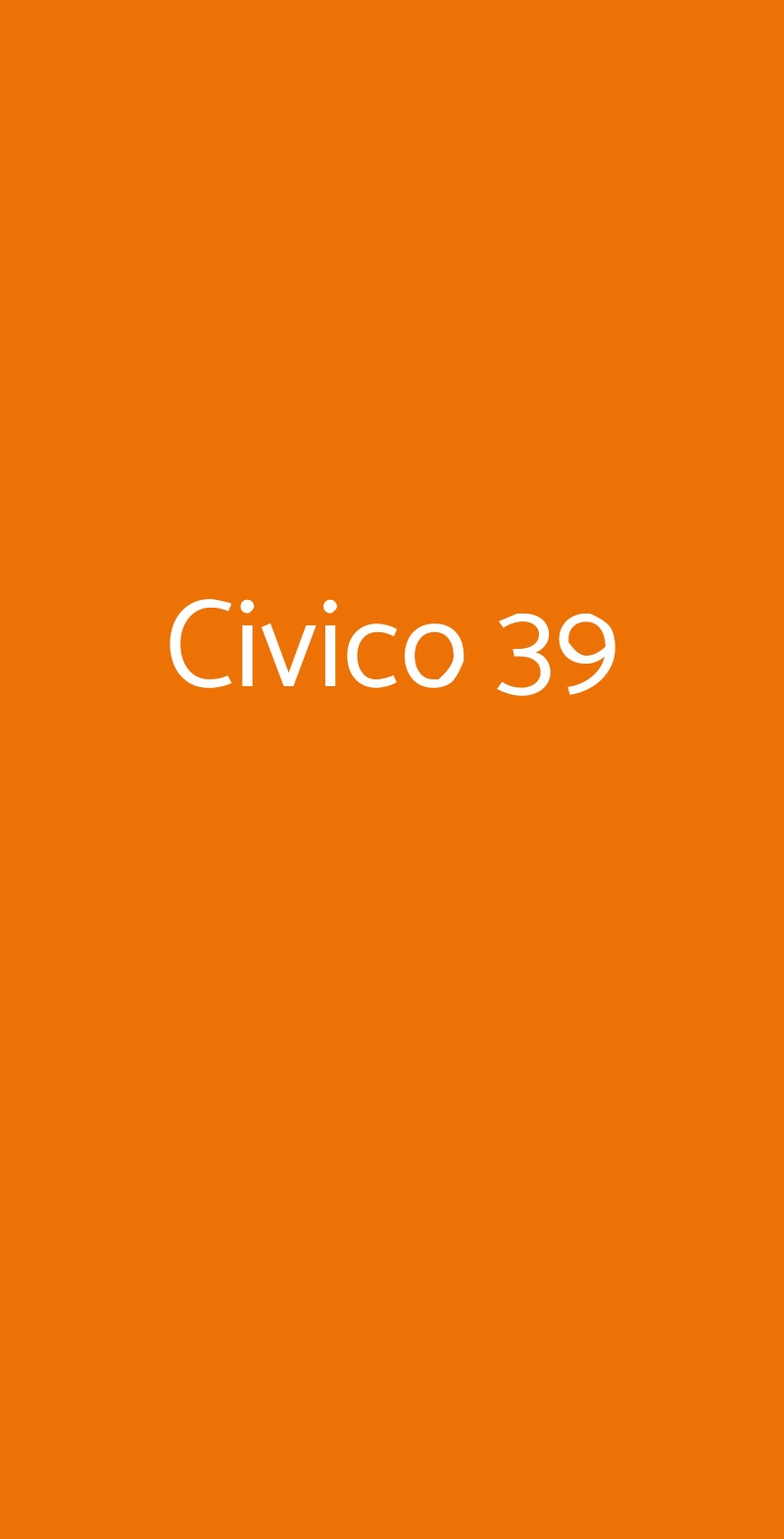 Civico 39 Aprilia menù 1 pagina