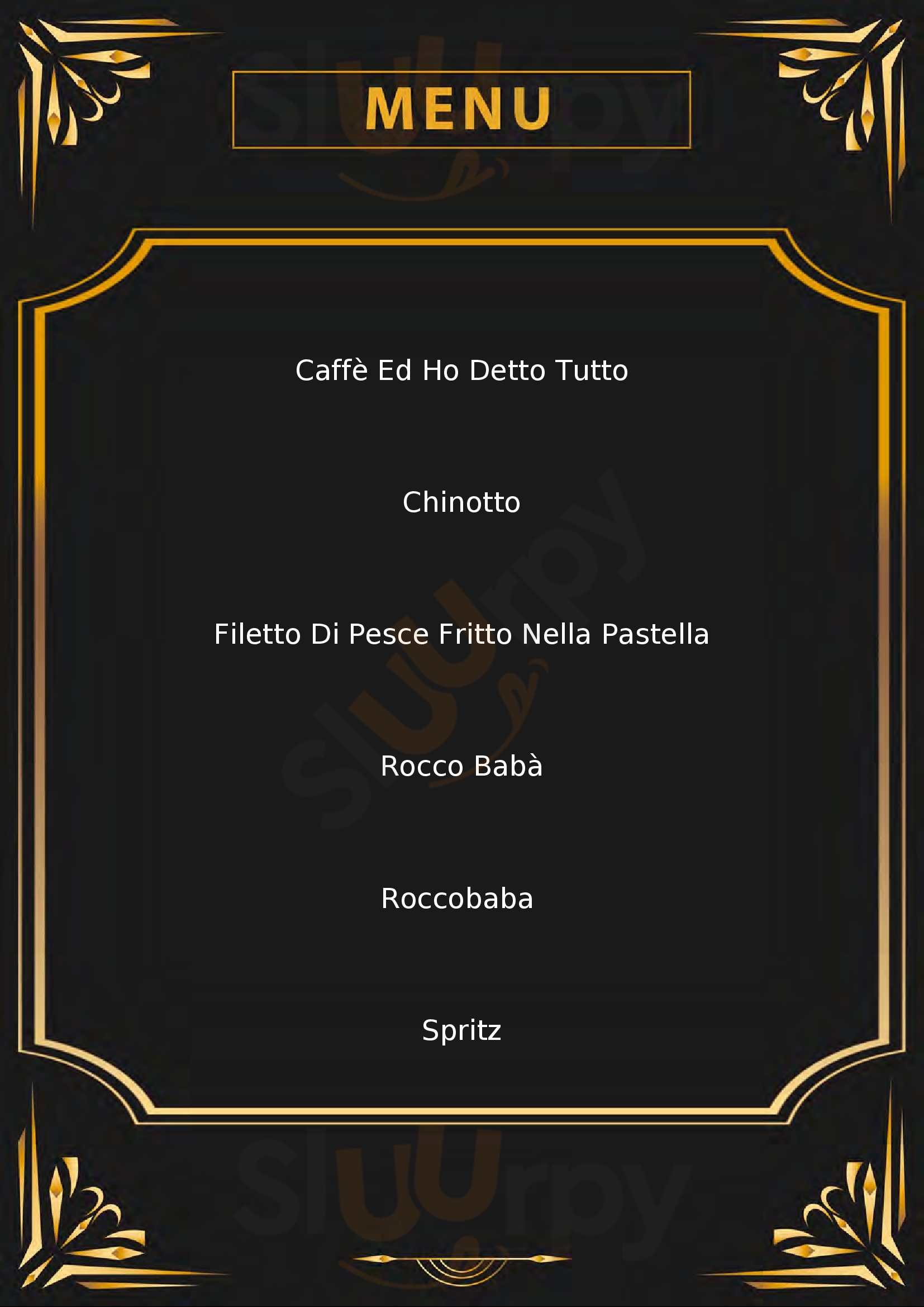 Caffe Vitruvio Formia menù 1 pagina