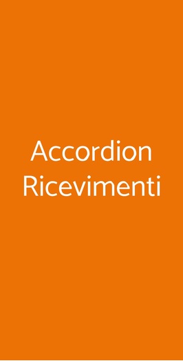 Accordion Ricevimenti
