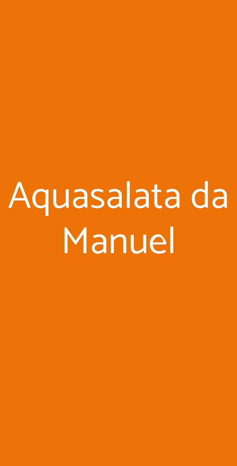 Aquasalata da Manuel Riccione menù 1 pagina
