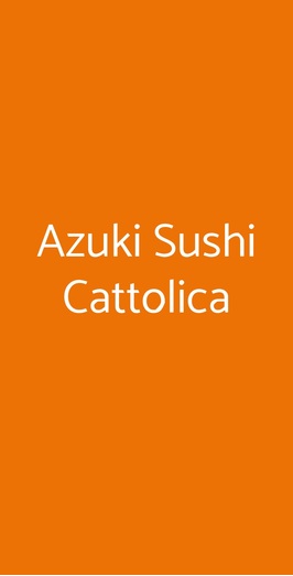 My Sushi, Cattolica