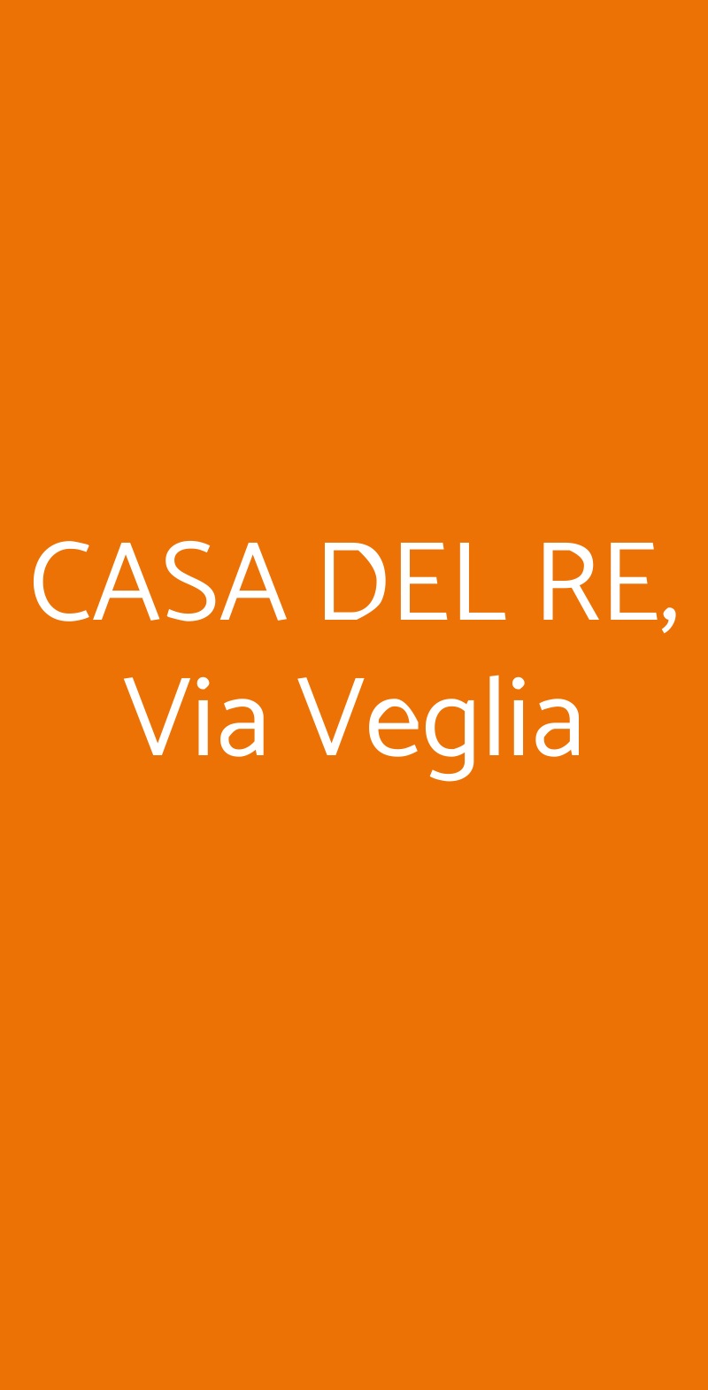 CASA DEL RE, Via Veglia Torino menù 1 pagina