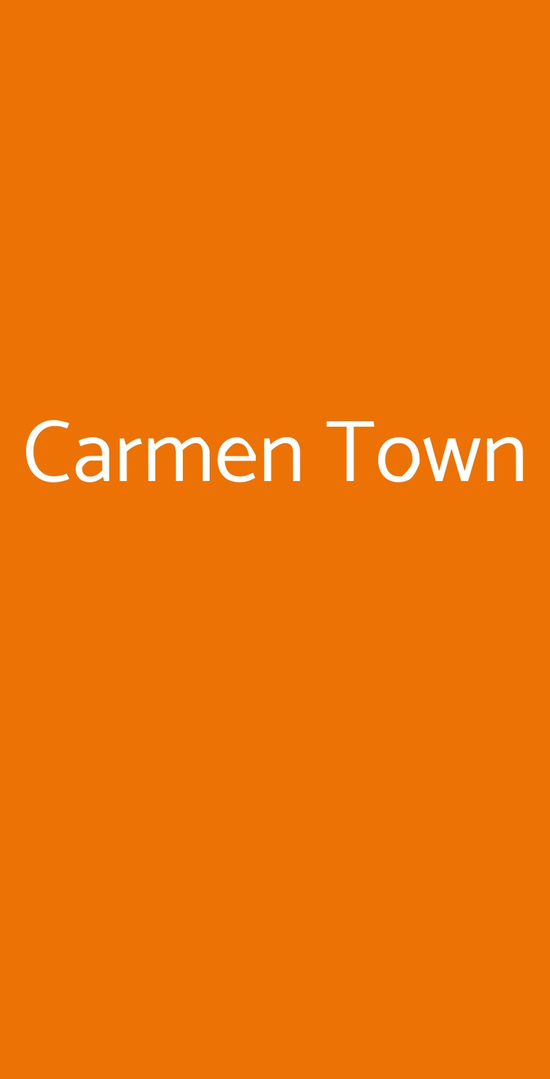 Carmen Town Brescia menù 1 pagina