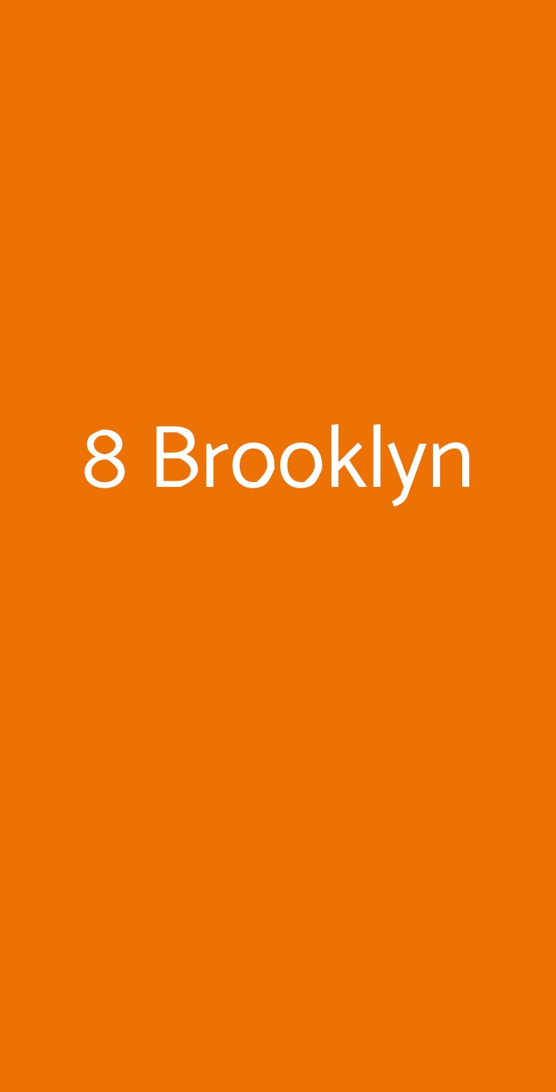 8 Brooklyn Modena menù 1 pagina