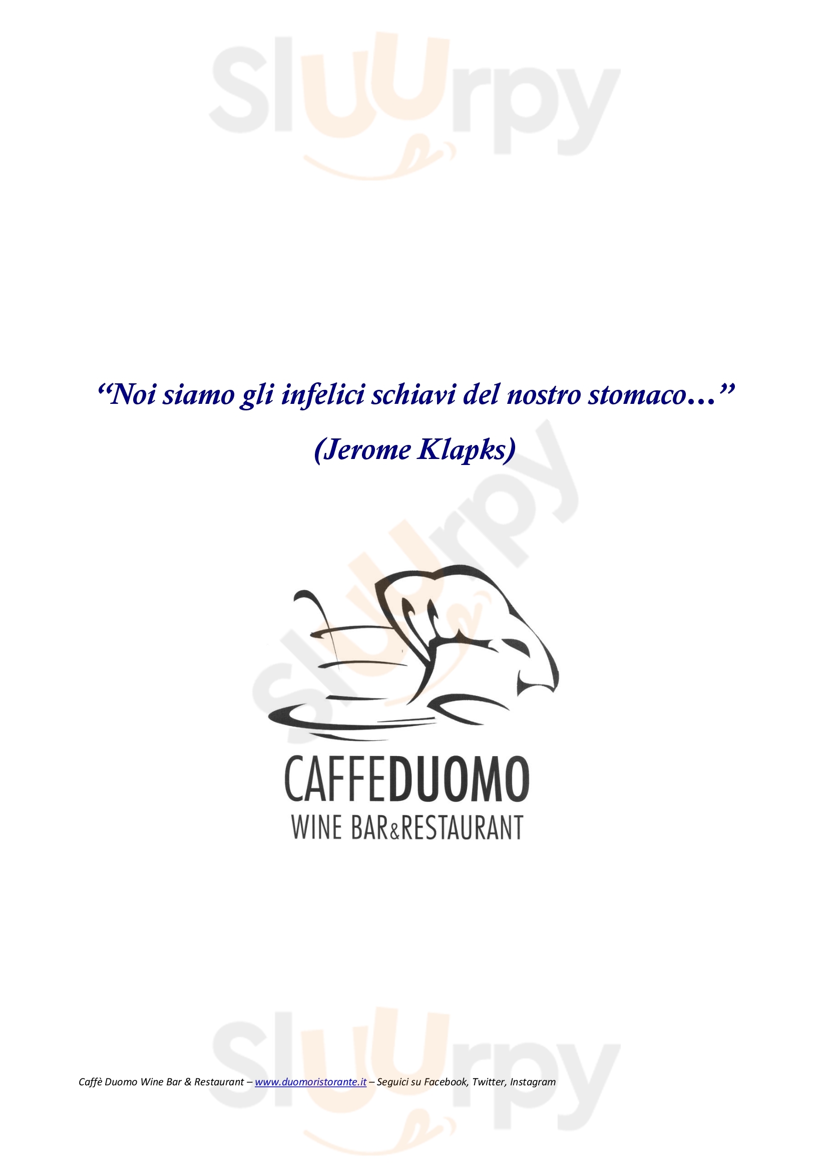 Caffè Duomo Carpi menù 1 pagina