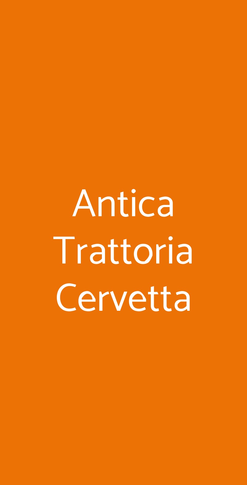 Antica Trattoria Cervetta Modena menù 1 pagina