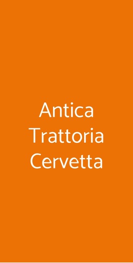 Antica Trattoria Cervetta, Modena