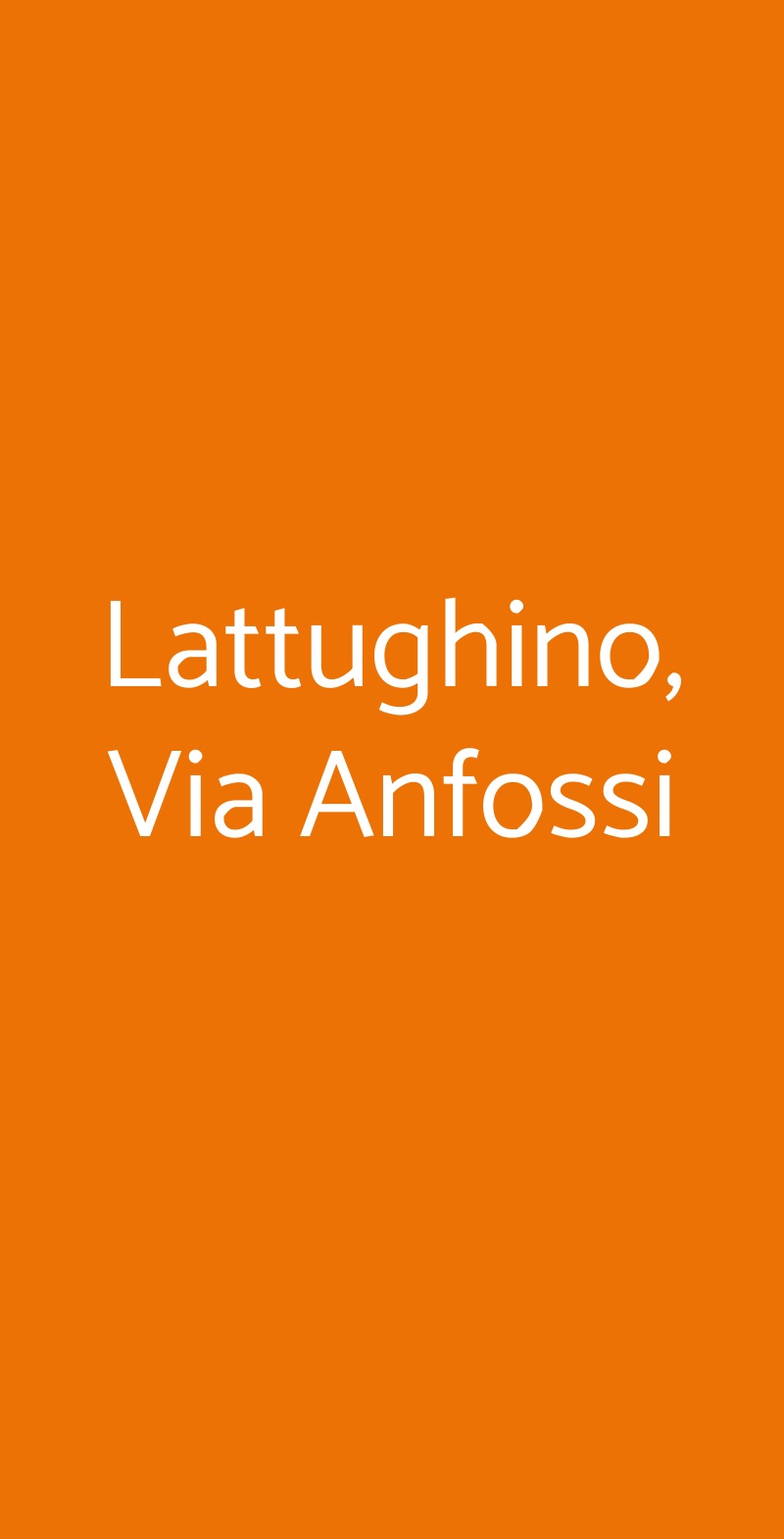 Lattughino, Via Anfossi Milano menù 1 pagina