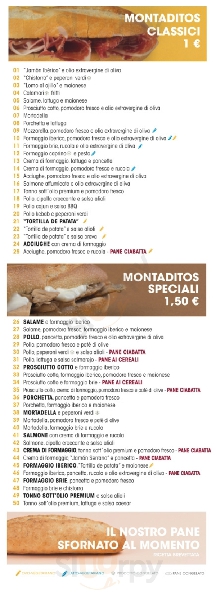 100 Montaditos  Modena menù 1 pagina