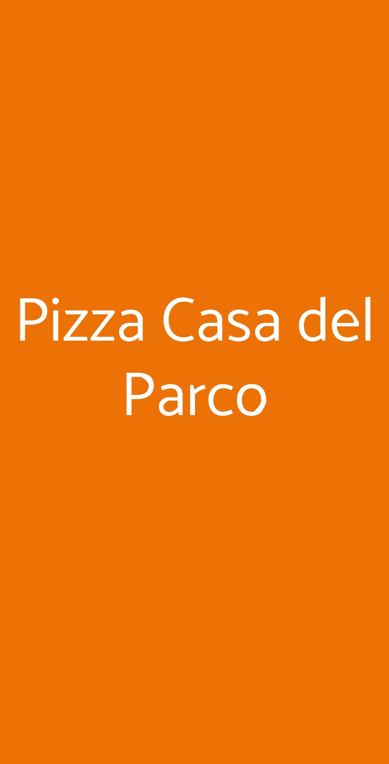 Pizza Casa del Parco Faenza menù 1 pagina