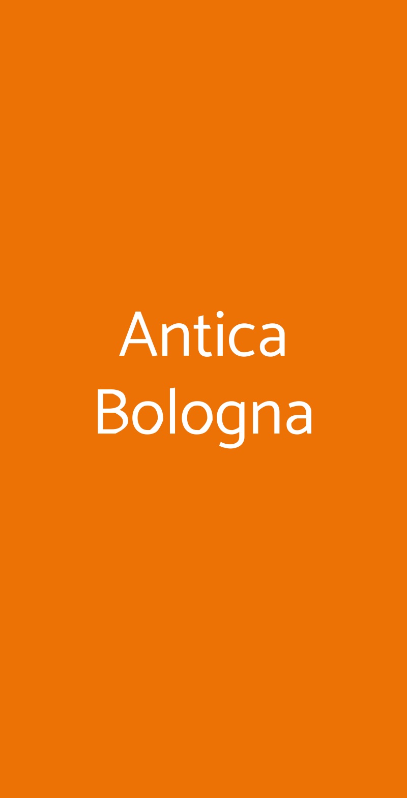 Antica Bologna Rovato menù 1 pagina