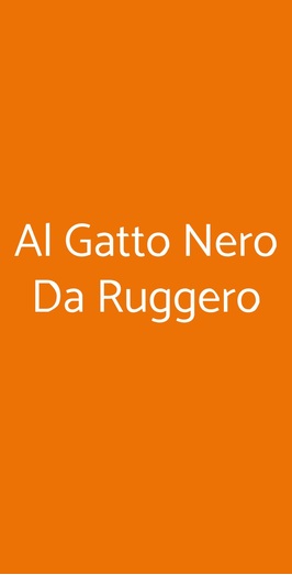 Al Gatto Nero Da Ruggero, Venezia