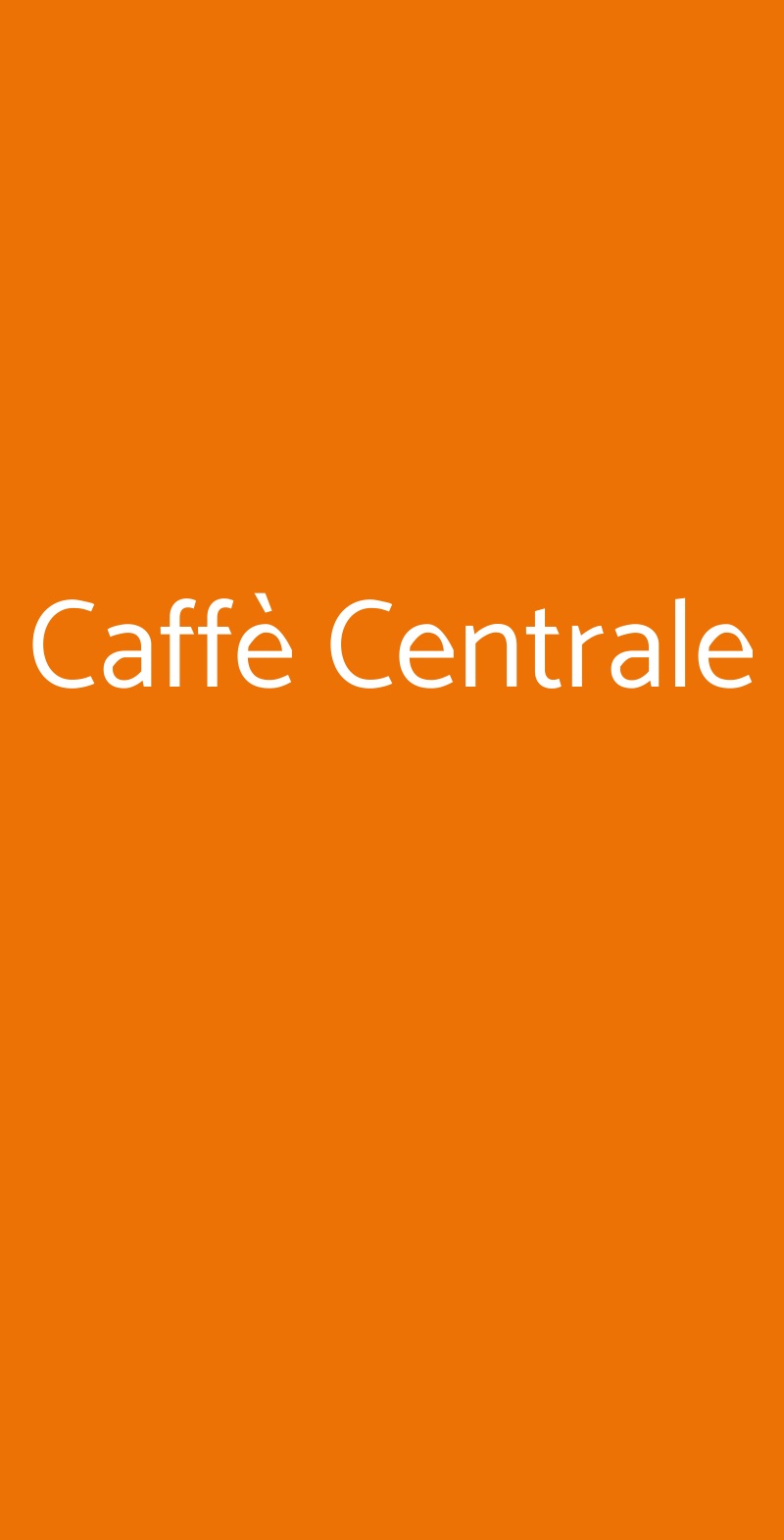 Caffè Centrale Venezia menù 1 pagina