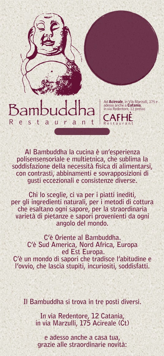 CAFHE' Catania menù 1 pagina