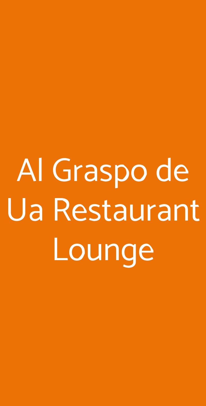 Al Graspo de Ua Restaurant Lounge Venezia menù 1 pagina